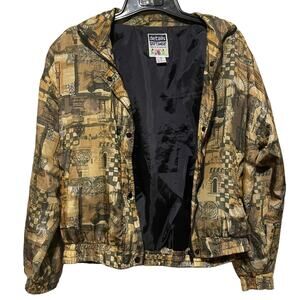 Vintage Details Sportswear Silk Zip Jacket